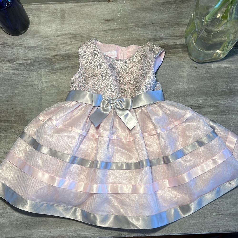 Bonnie Baby Special Occasion Fancy Party Dress 3/6 months